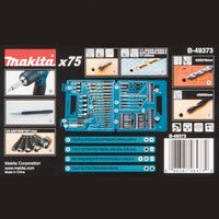 MAKITA B-49373 75 PIECE METRIC DRILL AND SCREW BIT SET