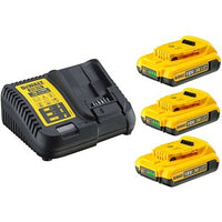 DEWALT DCB115D3-QW XR CHARGER AND 3 X 18V LI-ION 2.0AH BATTERY
