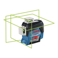 COMBO Bosch Line Level Laser GLL3-80CG Professional (Green Laser) ,AA  Battery or 12v Battery &Charger.